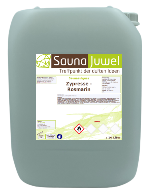 Zypresse-Rosmarin 10 Liter Saunaaufgusskonzentrat