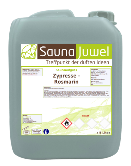 Zypresse-Rosmarin 5 Liter Saunaaufgusskonzentrat