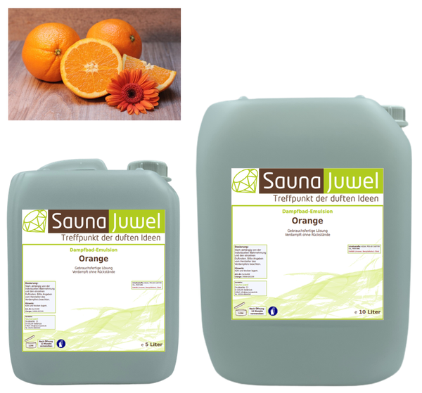 Orange 1 Liter Dampfbad-Emulsion