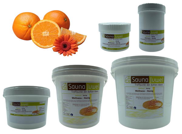 Wellness-Honig mit naturreinem ätherischem Orangenöl