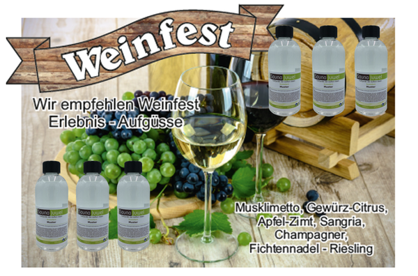 6 x 500ml Saunaaufguss - Weinfest