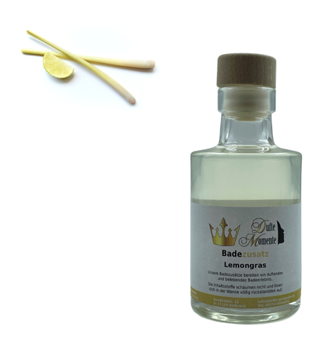 Lemongras - Badezusatz in hochwertiger Glasflasche