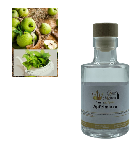 Apfelminze - Saunaaufguss-Konzentrat in hochwertiger Glasflasche