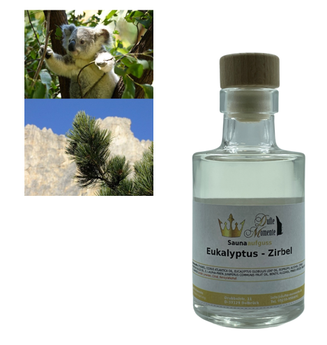 Eukalyptus-Zirbel - Saunaaufguss-Konzentrat in hochwertiger Glasflasche