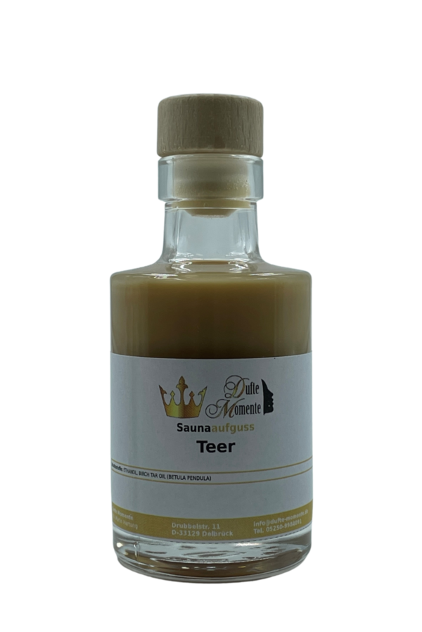 Teer (Birkenteer) - Saunaaufguss-Konzentrat in hochwertiger Glasflasche